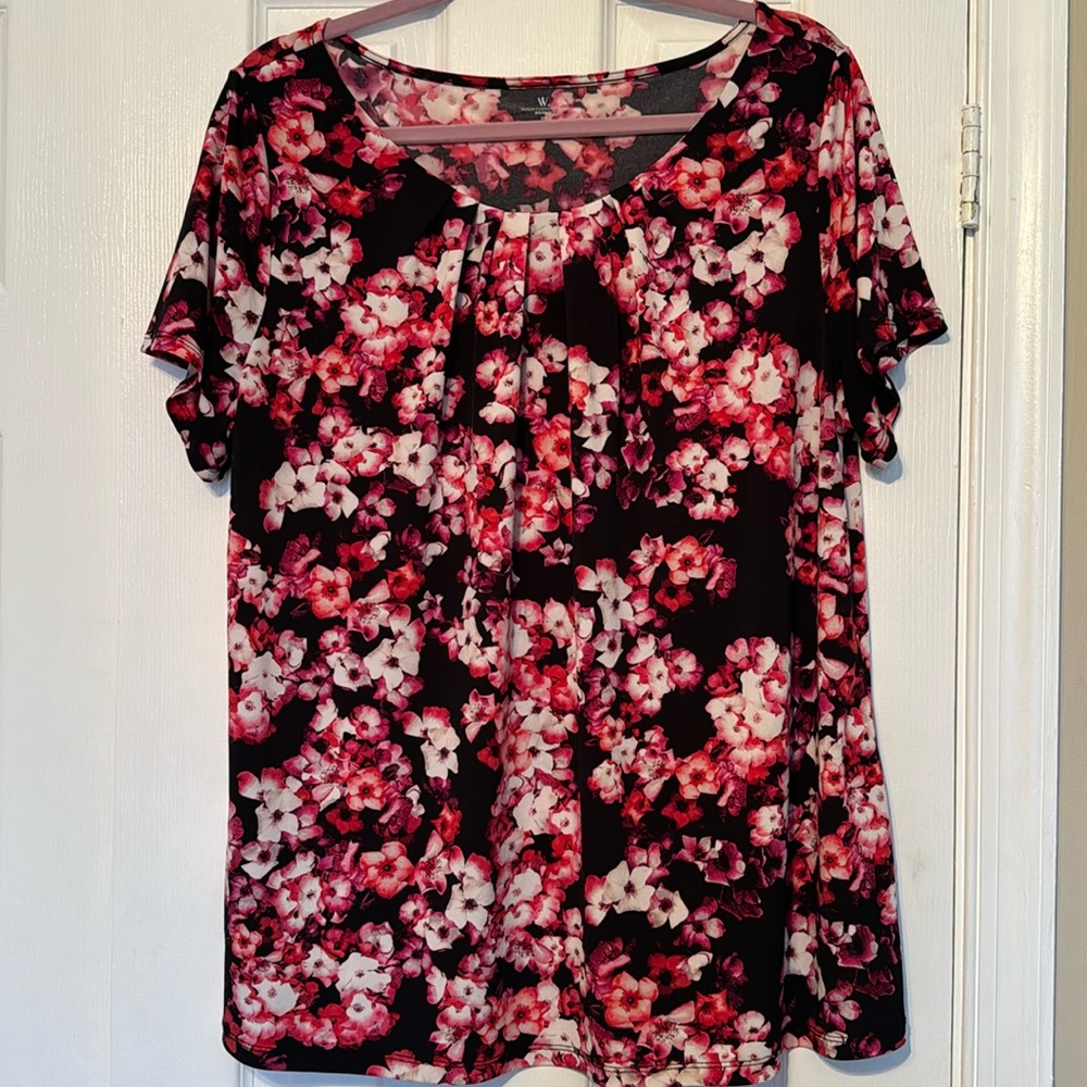 💜 Worthington Floral Blouse